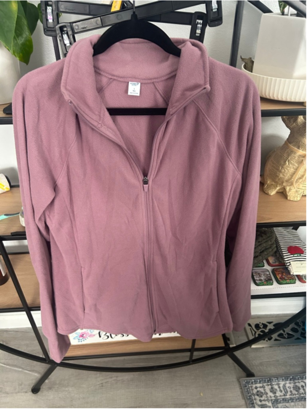 Women's Old Navy Active Mauve Fleece Jacket L